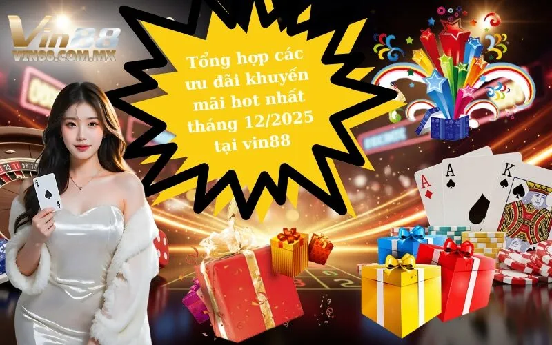 Tổng hợp các ưu đãi khuyến mãi hot nhất tháng 12/2025 tại vin88